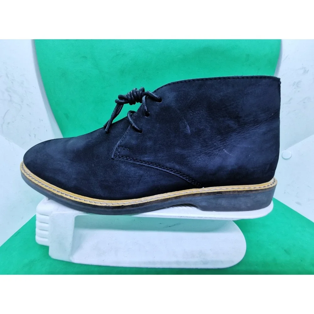 Clarks Men's Kenley Chukka Ankle Black Suede Leather Boots Men 7.5 M